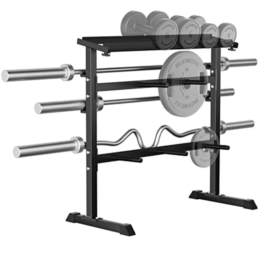 Compact handlebar support: Weight holder for handlebars, bar for barbells, weight plates - Weight holder for strength