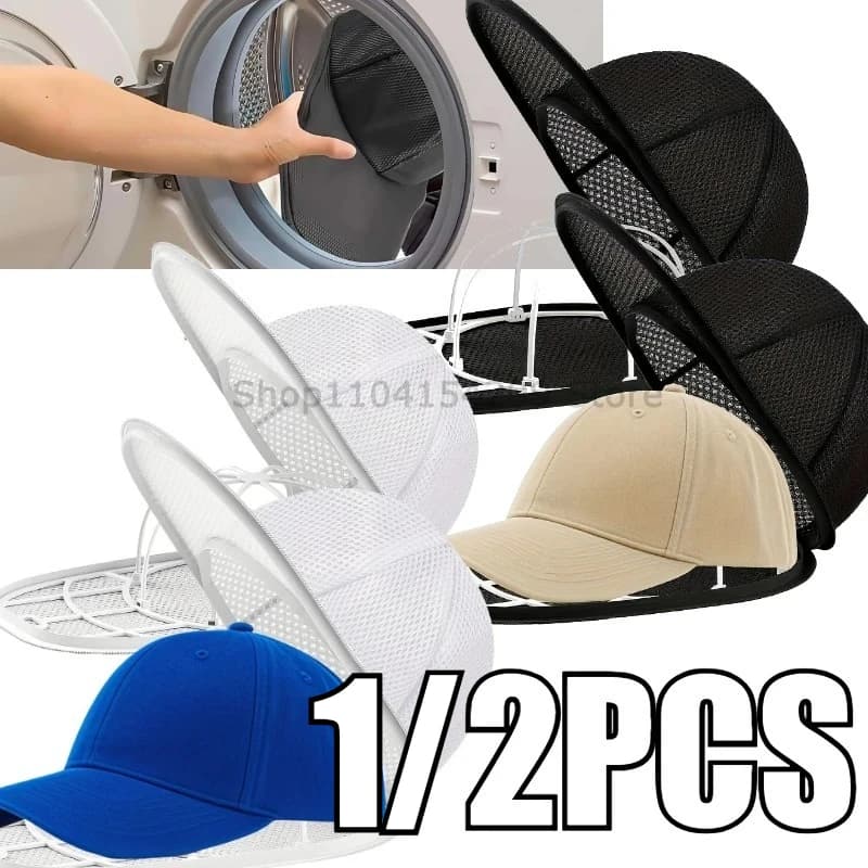 Protective bag for washing portable hats, purse for cleaning anti-deformation baseball cap, washable and washable in washing machine - Soft mesh