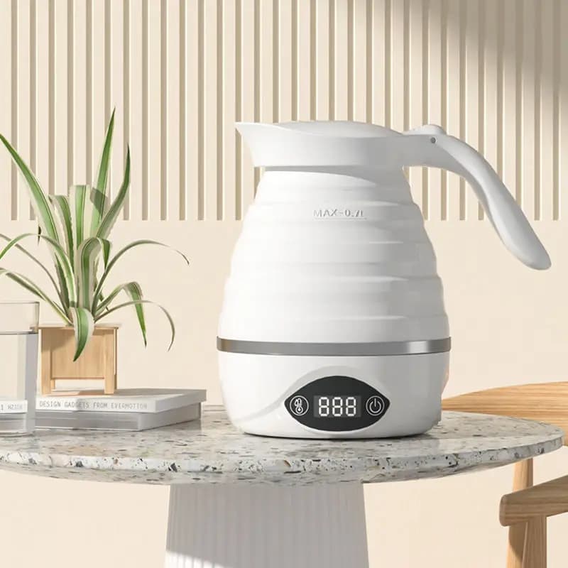 Foldable electric travel kettle, portable folding kettle, small electric kettle, suitable for domestic use, outdoor travel