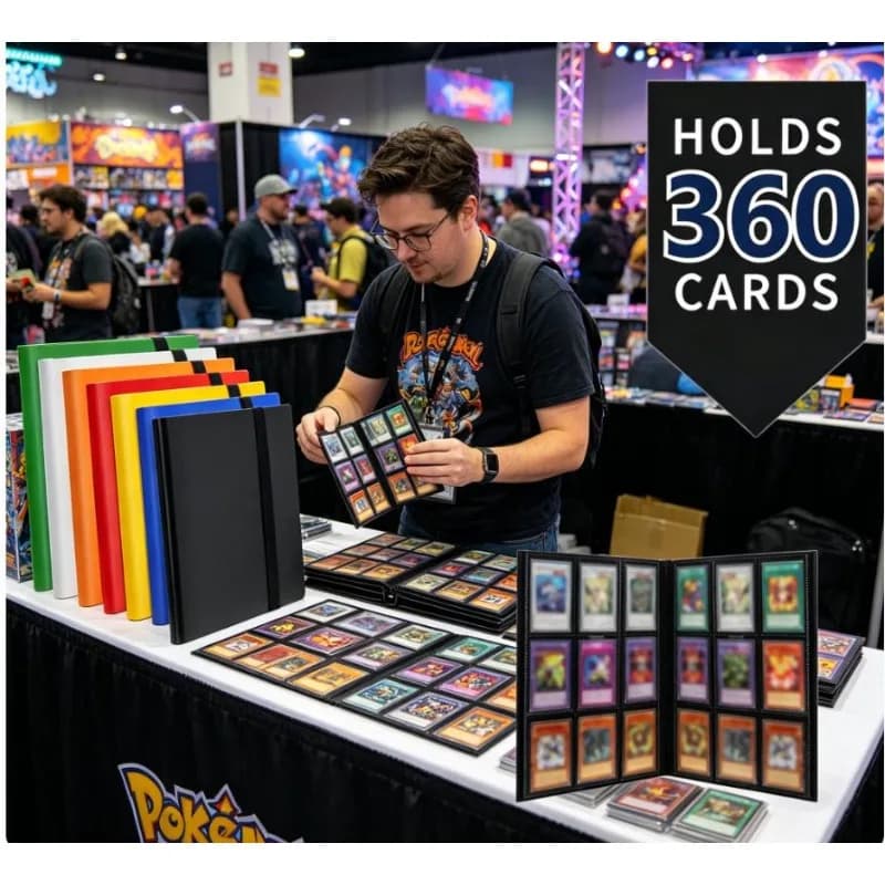 Premium collectible card collector with 9 pockets-contains 360 durable PP-copertine cards-ideal for basketball, Baseball and sports cards