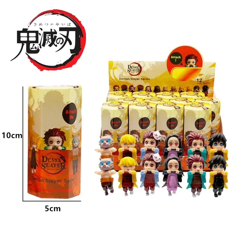 Nuovo set da 12 pezzi Sonneess Angel Anime Demon Slayer Blind Box, bambole anime fatte a mano, ornamenti per auto, scrivania e schermo del computer.