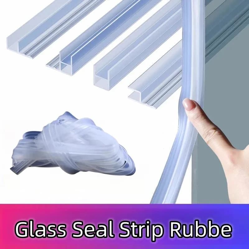Strisce sigillanti per porte in vetro siliconico Forma H/F/U Bagno Doccia Strisce meteorologiche Tappo antispiffero Nastro sigillante per porte e finestre per ufficio