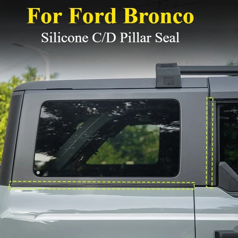 Per Ford Bronco: Guarnizione per pilastro C/D in silicone - Guarnizione per bagagliaio con adesivo 3M e non è necessaria alcuna attrezzi ​ Accessori interni