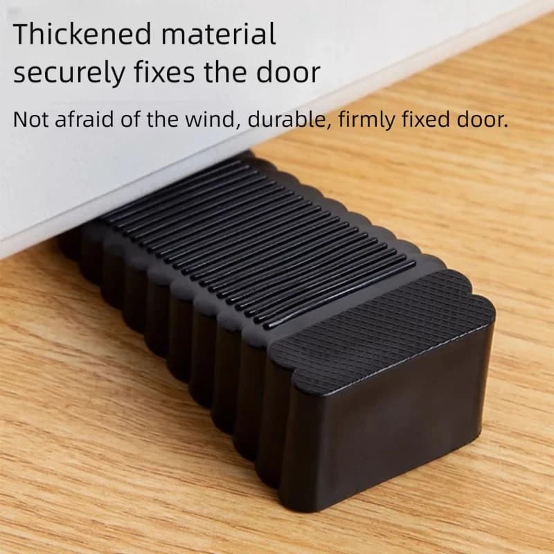 Safety-Focused Silicone Rubber Wedge Door Stop: Anti-Collision & Moveable Door Stopper for Home Protection