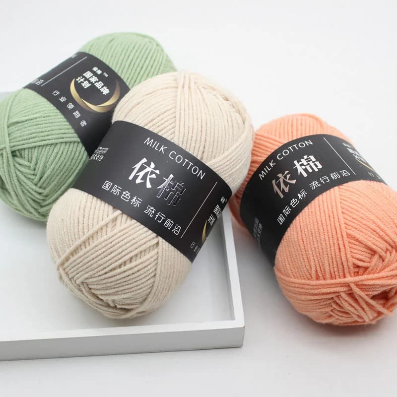 Kit da cucito per bambole all'uncinetto in filato di lana di medio spessore a 4 fili di cotone al latte fatto a mano fai da te in cotone pettinato per cucire uso quotidiano