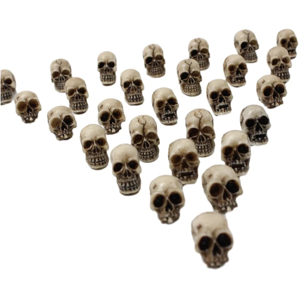 Mini Modello di Teschio da Collezione, Sculture Gotiche di Teschi per Halloween, Decorazioni Creative a Tema Festivo per Giardino e Piante in Vaso