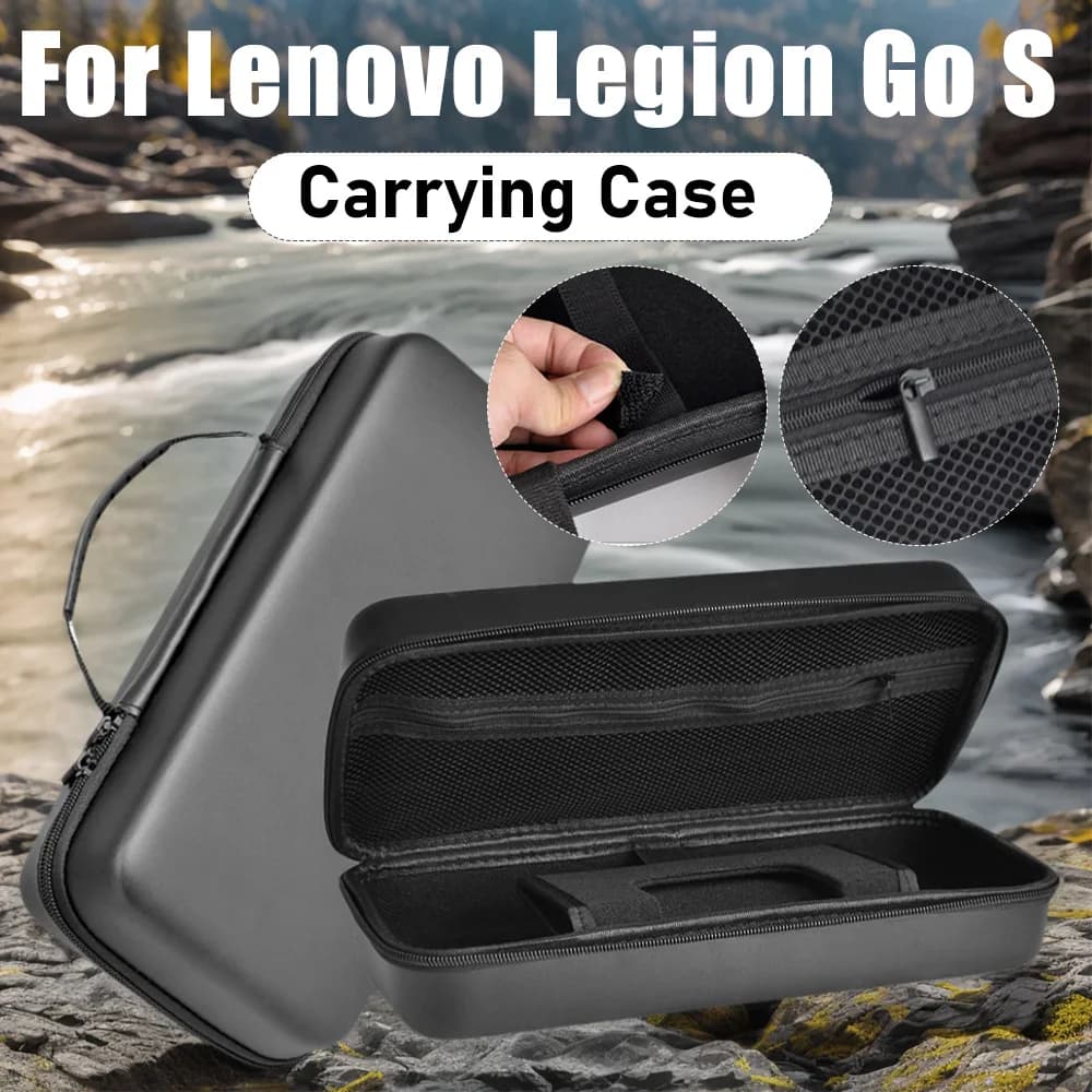 Custodia Rigida Antiurto per Console da Gioco Portatile Lenovo Legion Go S con Tasca a Rete e Borsa da Viaggio