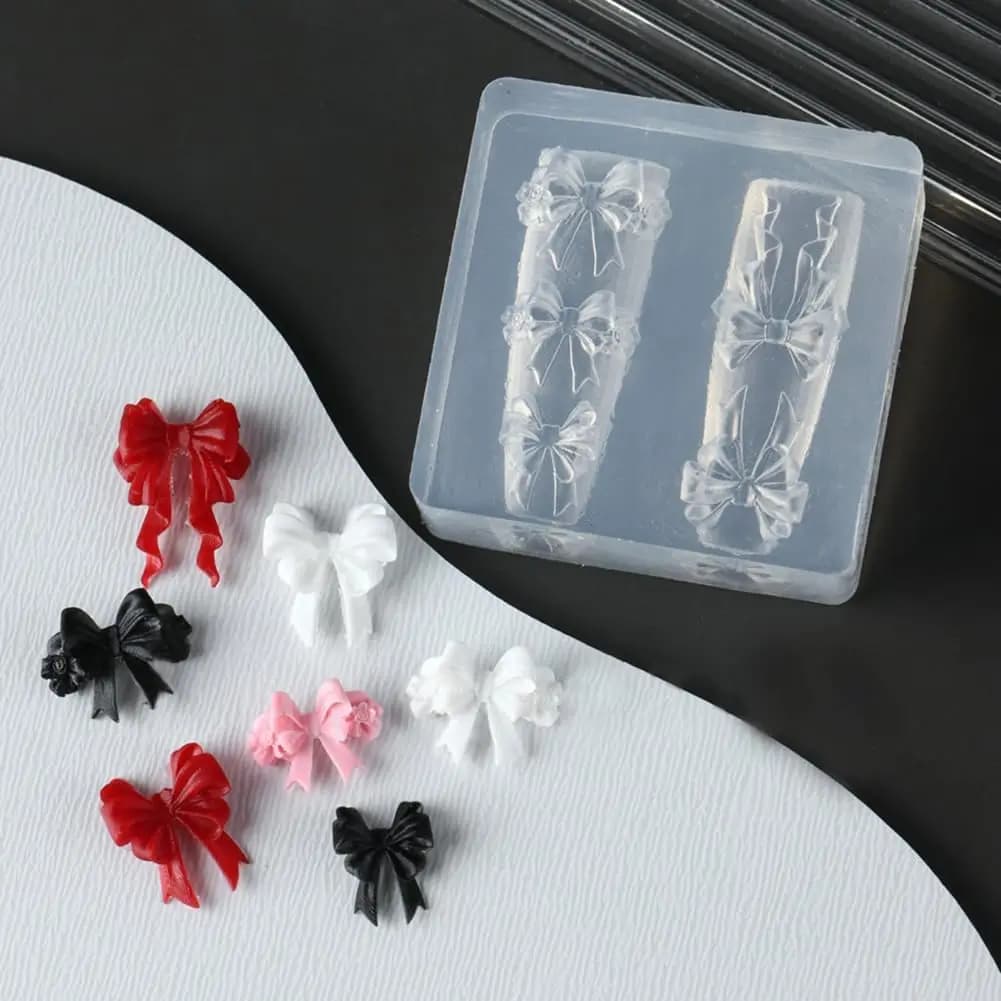 3D Print in Silicone for Nails Shaped Fiocco, Nail Tools, Resin Stamps for Flakes Carini, Pattern for Nails for Nail Accessories Nail Art