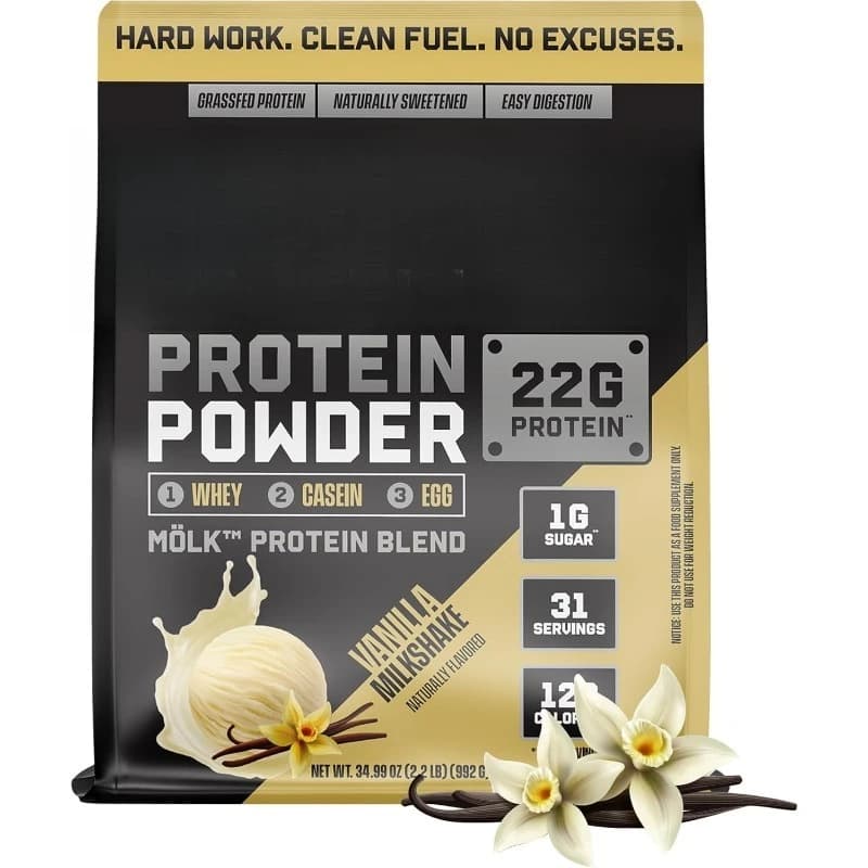 Fuel Mölk whey protein powder 22 g protein - Low sugar monk fruit mix - Recovery and muscle growth, packing can vary (31
