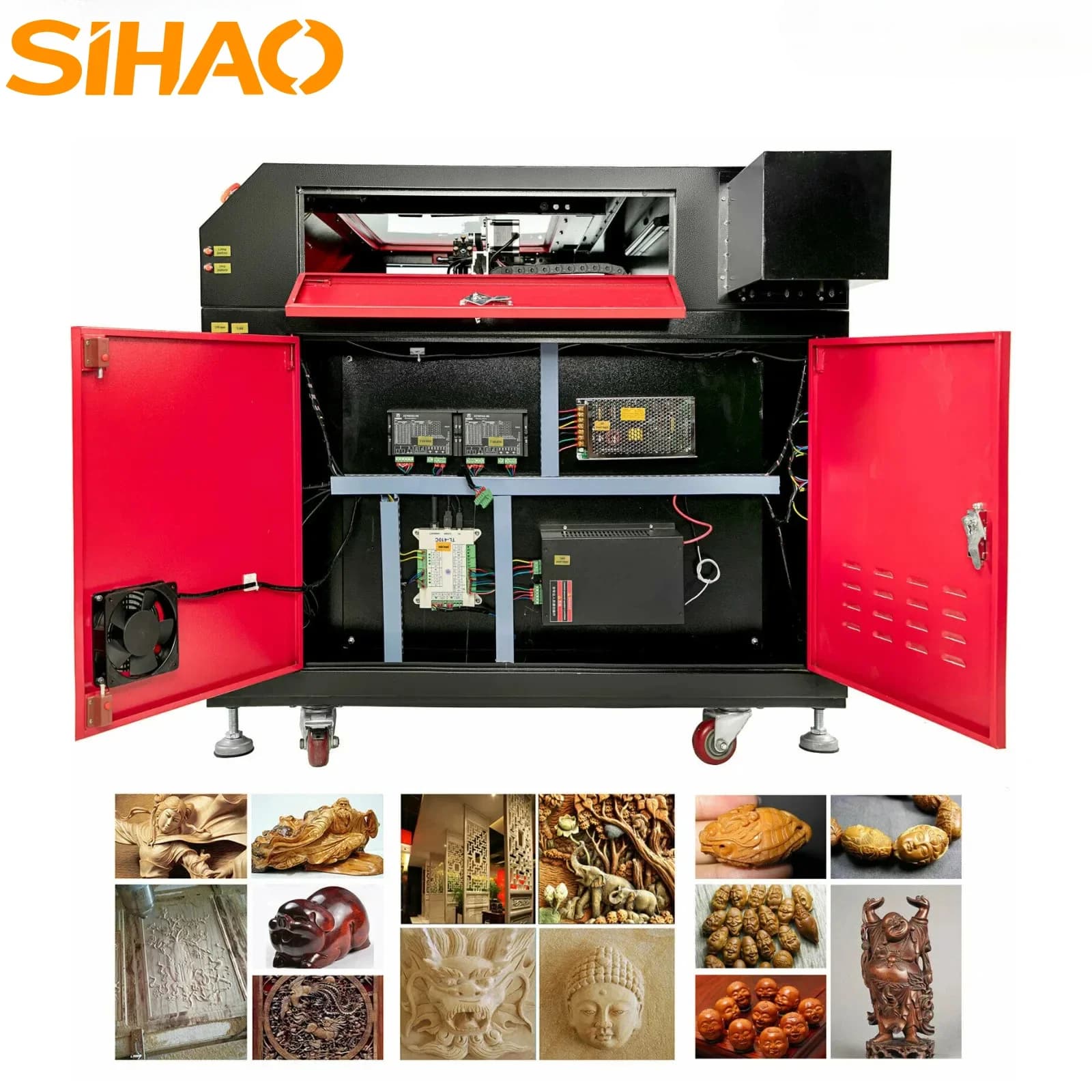 SIHAO CO2 130W laser engraving machine compatible with LightBurn | Woodworking tools with precision laser tubes