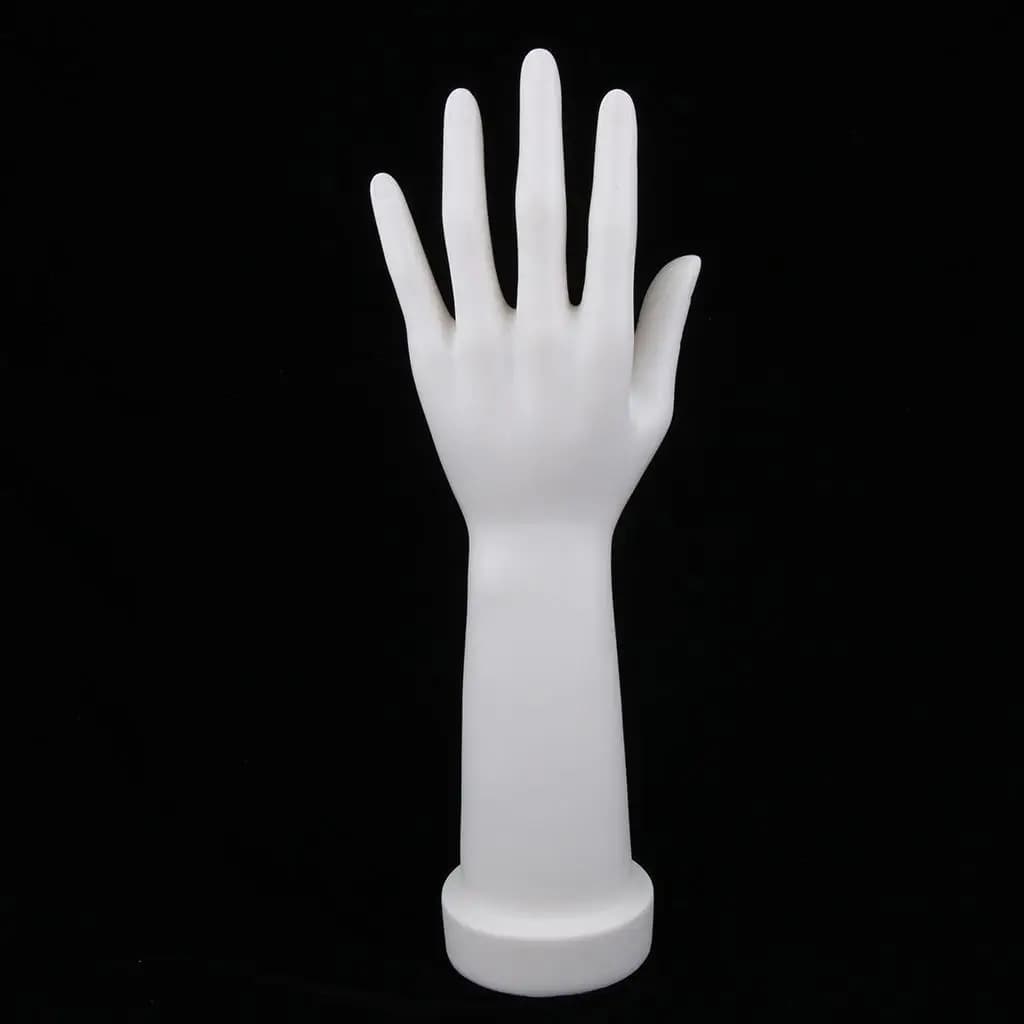 Manichino per Gioielli in PVC, Espositore Realistico a Forma di Mano Femminile per Negozi, Supporto per Bracciali, Anelli e Orologi