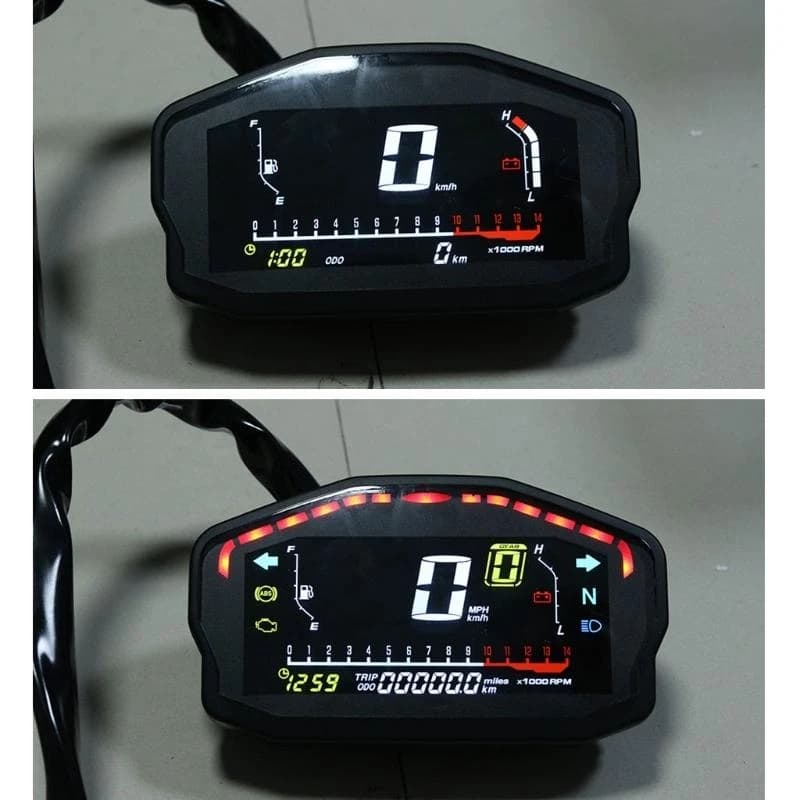 96GB Wearproof Motorcycle Instrument Universal Water Thermometer Digtal Speedometer Meter Display Dashboard