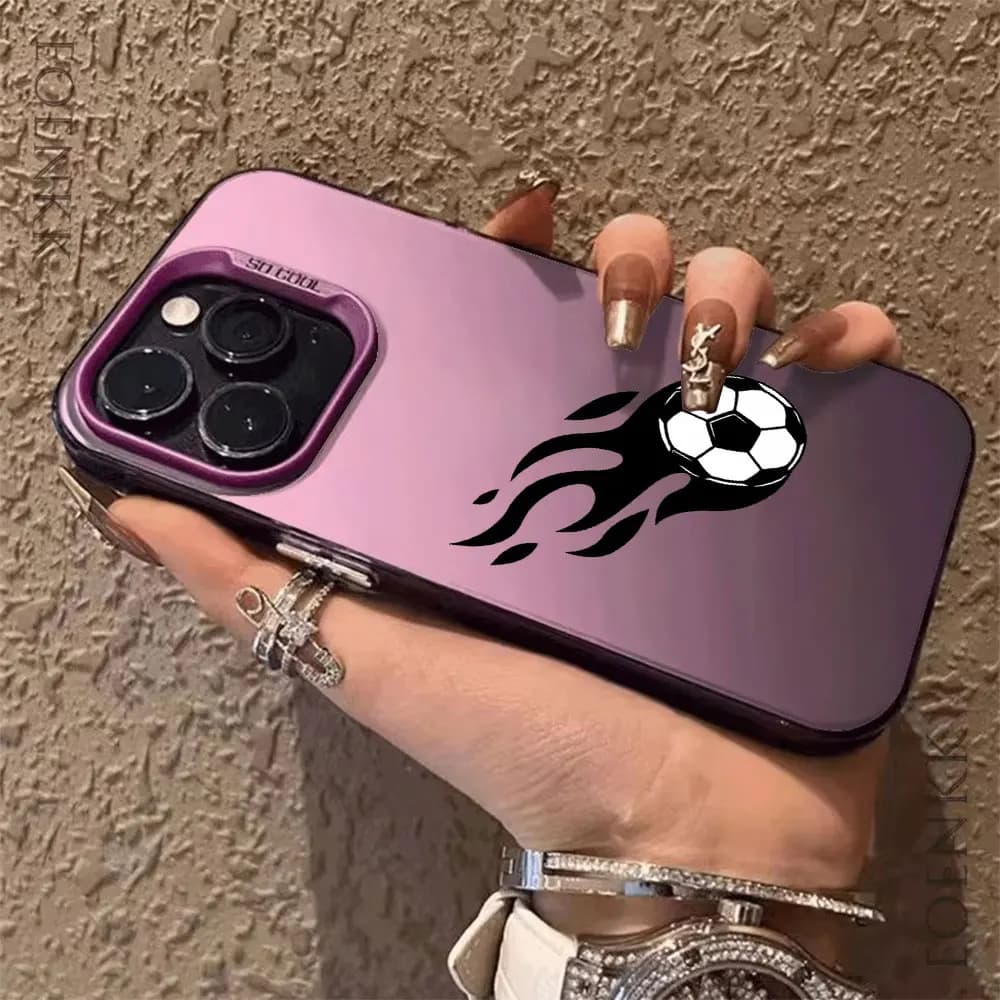 Hot Sale Football Pattern Phone Case For iPhone 17 16 15 14 13 12 11 Pro Xs Max Mini 8 7 Plus 16e 17e Air X XR Shockproof Cover