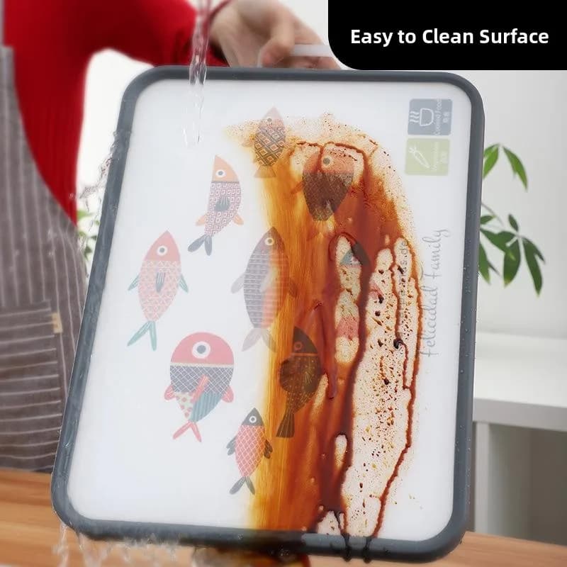 Thickened PP Home Use Kitchen Cutting Board Double Side Fruit Pattern Non-Slip Cooking Utensils Square Shaped Plastic Board