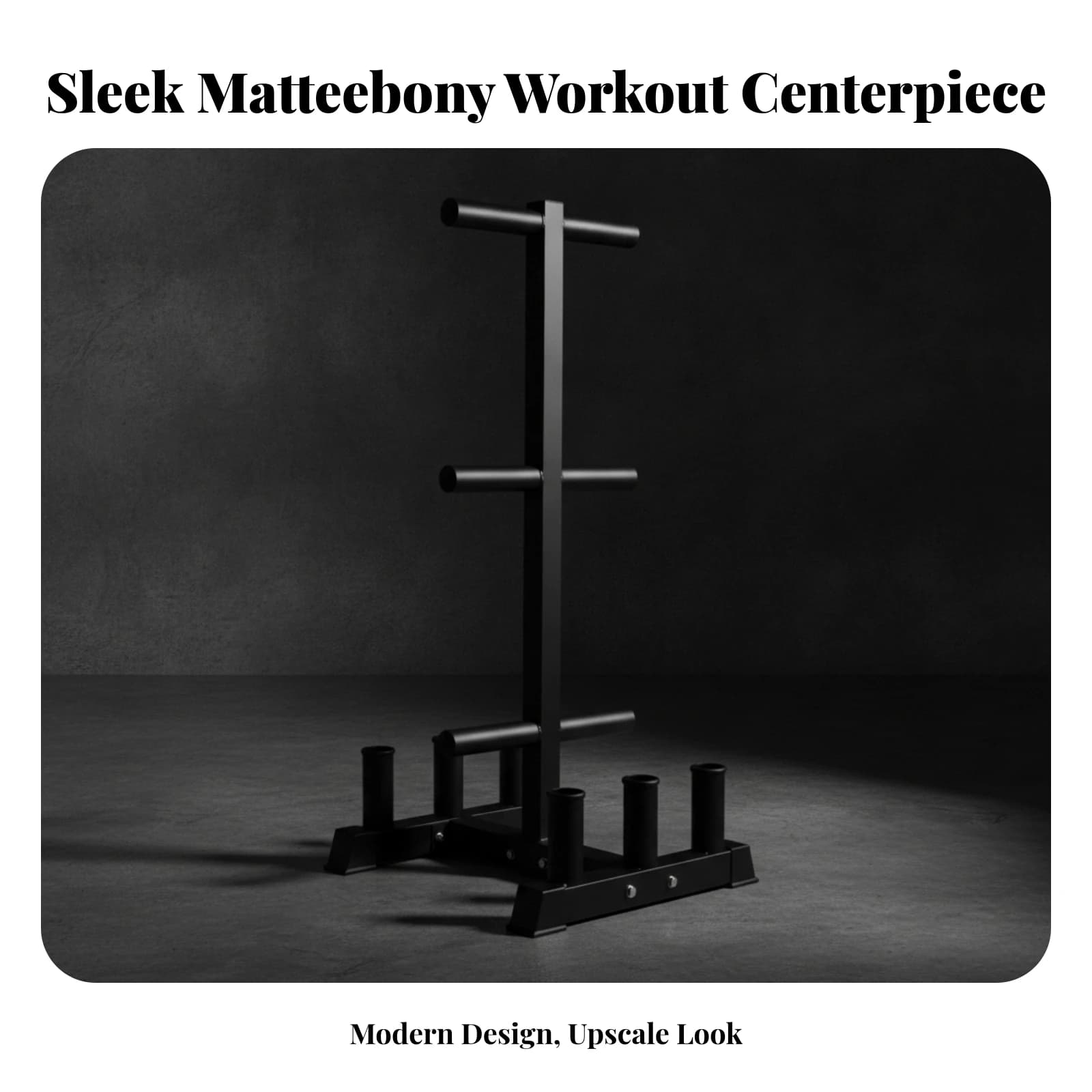 Weight Storage Rack with Barbell Holders Vertical Plate Rack with Barbell Holders Organizer Compact Stable for Home Gym Owners