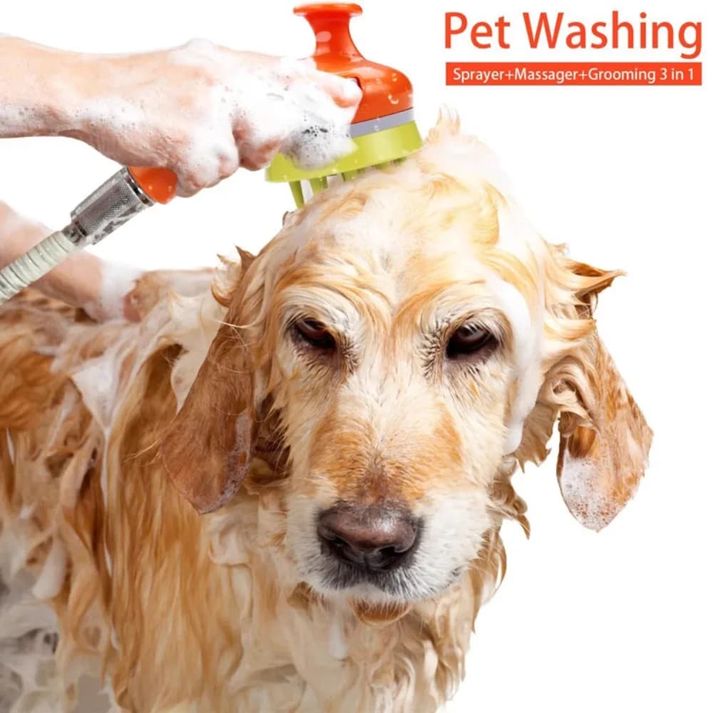 Spazzola Massaggiante per la Toelettatura di Cani e Gatti, Accessori per Cani, Spazzola Antiscivolo per il Bagno degli Animali Domestici, Articoli per la Pulizia degli Animali