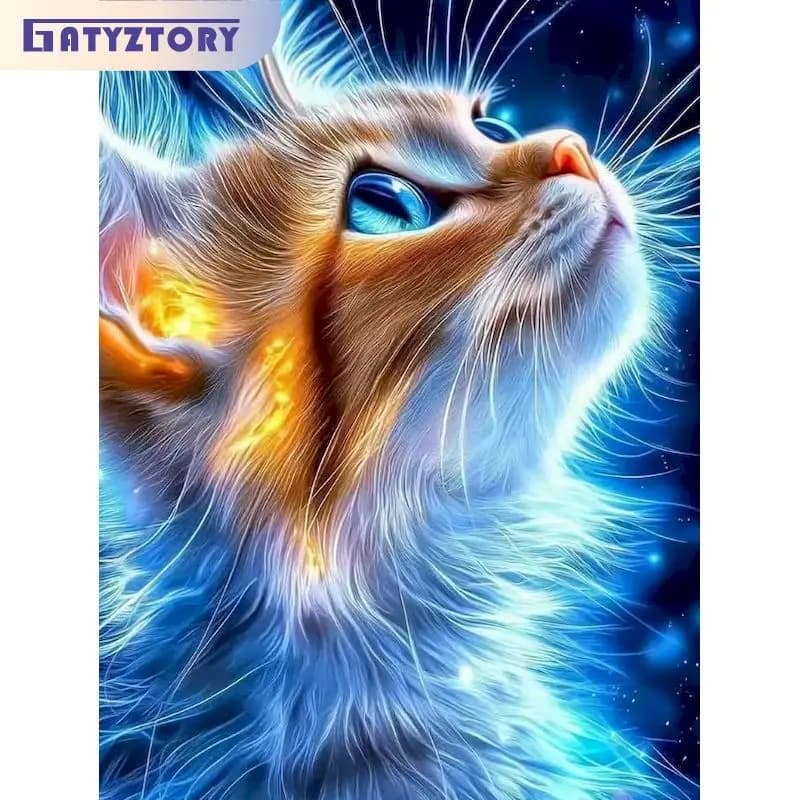 40x50cm Cat Painting By Numbers Crafts Paint With Numbers Animal Canvas for Painting Kits Home Wall Art Decor Digital Oil Numb