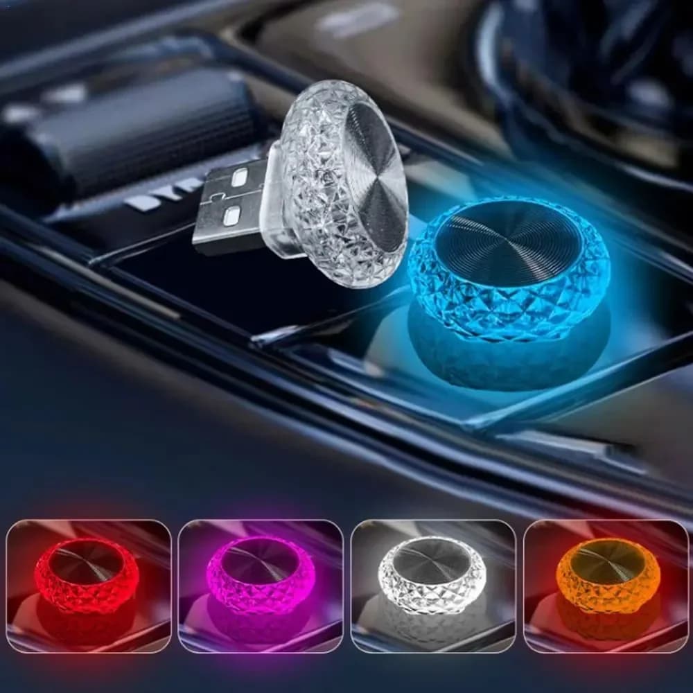 New Car Mini LED Decorative USB Ambient Light Plug Play Portable Car Interior Lamp