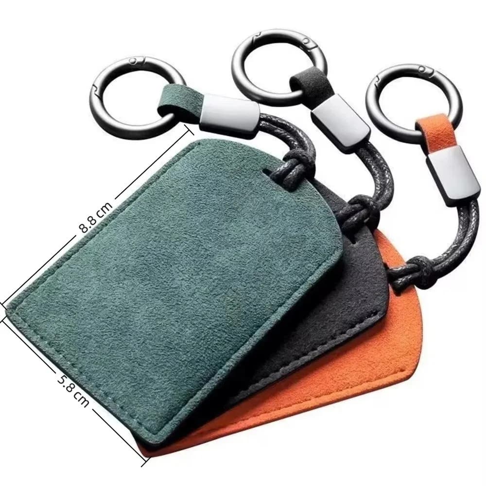 Portable Genuine Leather Car NFC Card Holder Mini License NFC PVC Card Cover Flip Suede Cover Key Cover Auto Accessories