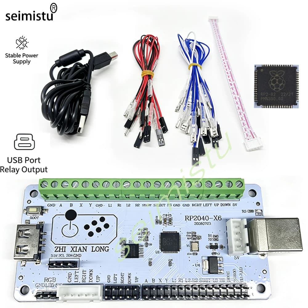 Zero Delay Raspberry Pi Pico 2040 Usb Board Encoder, Pc Ps4 PS5 Switch Game Arcade Joystick Hitbox Controller Cable Diy Parts
