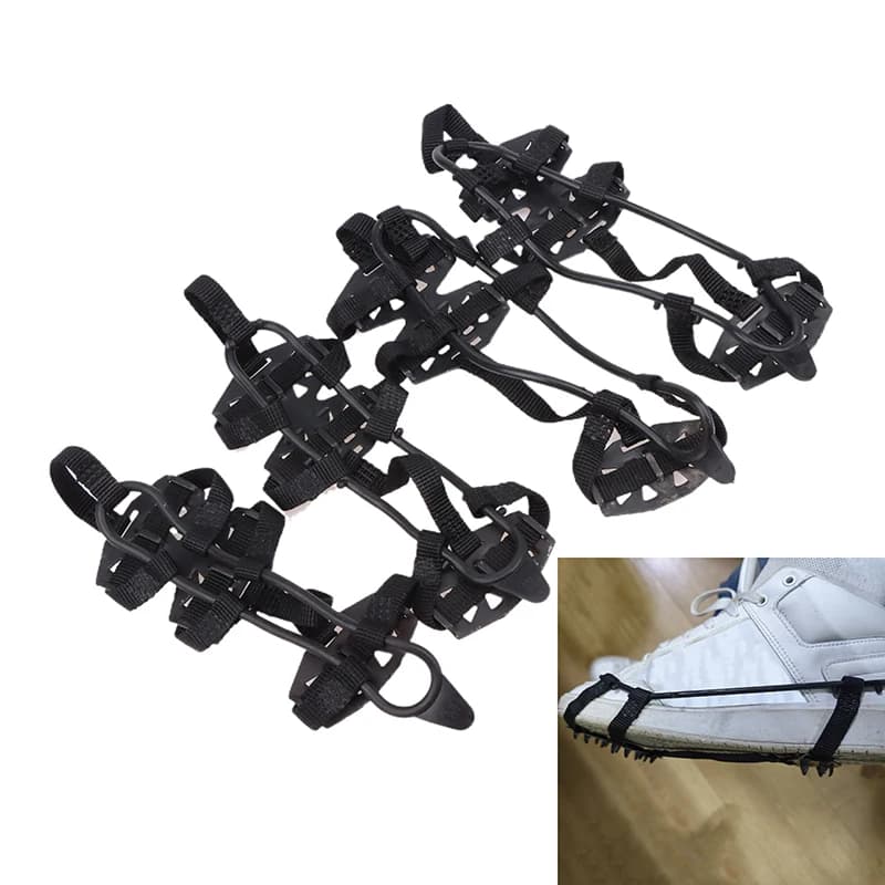 Ramponi Antiskivolo a 24 Denti Reinforced for Trekking boots, Adjustable for Ice, Snow and Fango
