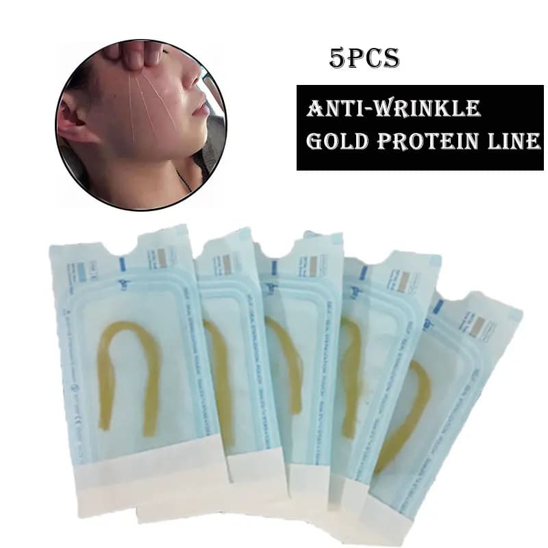 5 bags/60 parts face filling absorbable anti-wrinkles for the beauty care of women protein thread based on collagen for skin golden protein line skin care