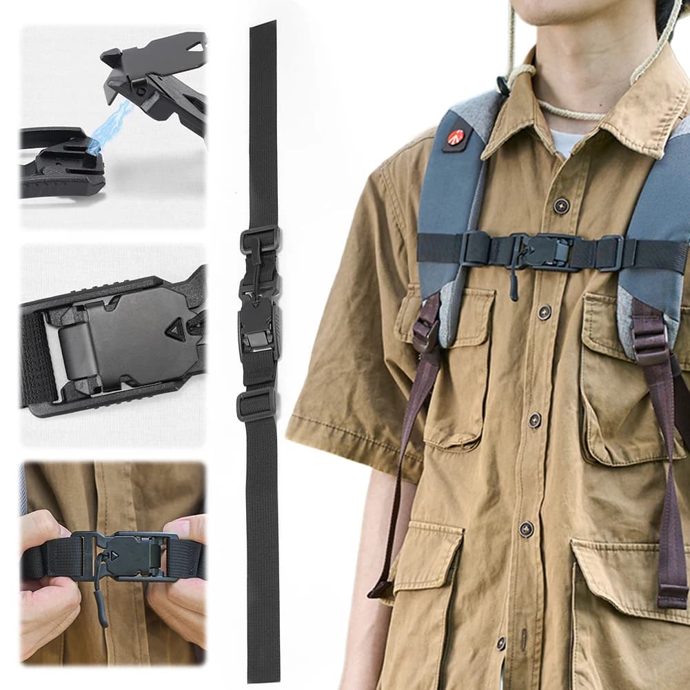 Fascia toracica per zaino con fibbia magnetica Imbracatura toracica per zaino Zaino universale regolabile Accessori per borse con cintura toracica