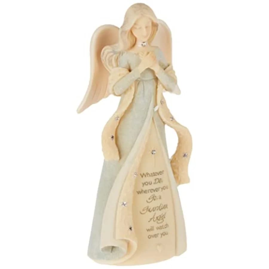 Enesco Foundations Statuetta Angelo Custode Ti Guarda da Lontano, 12 cm, Multicolore