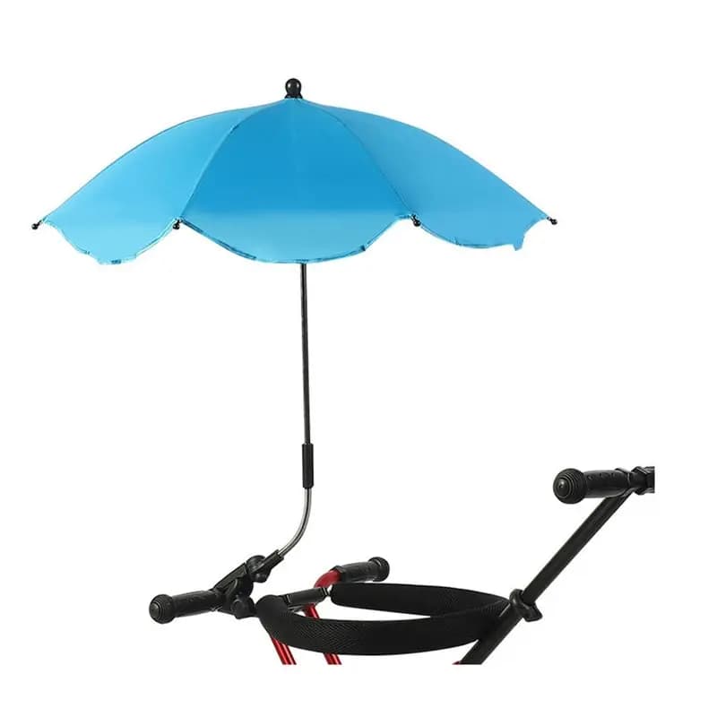 Adjustable Shade Sunshade Umbrella Uv Protection For Baby Car Pram For Stroller Accessories Universal Sun Visor Blue