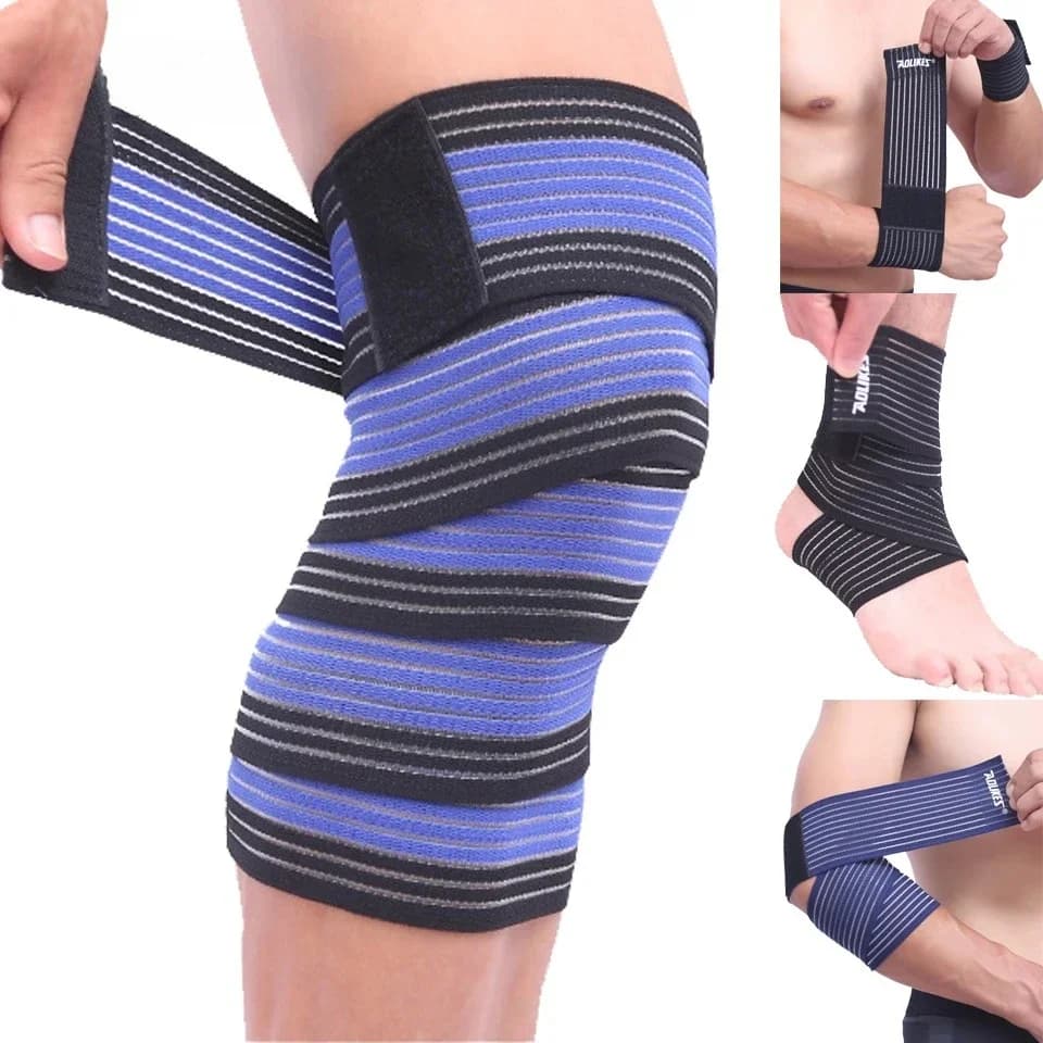 AOLIKES Fascia Elastica Compressiva 40-180CM, Supporto per Ginocchio, Protezione Sportiva, Fascia per Caviglia, Gamba, Gomito, Polso, Polpaccio