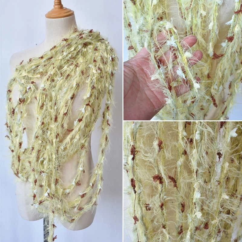 1M Plush Fringe Lace Accessories Creative Cotton Thread Wool Blend Wedding Decor Renovation Design Clothing Fabric DIY Material