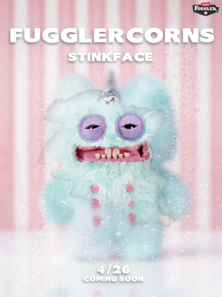 Peluche Fugglercorn 100% Originale, Nuovo Peluche Unicorno 23cm, Cuscino Morbido, Simpatico e Divertente Mostro dalle Denti Grandi