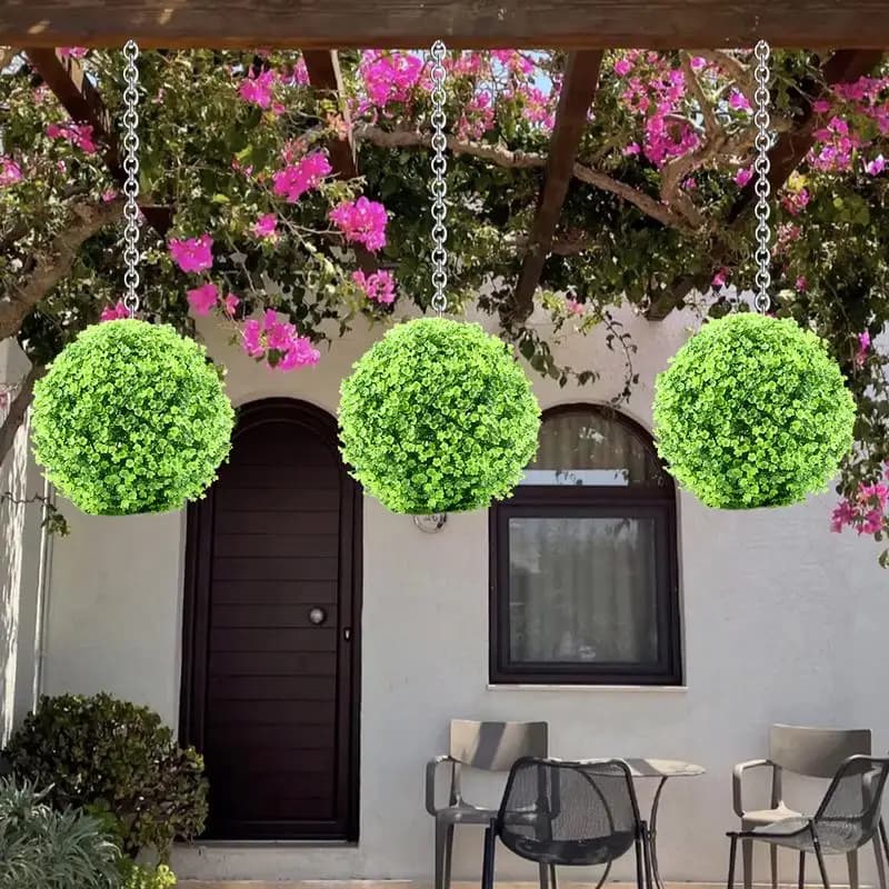 Artificial Topiaria Ball, Green Grass Ball, Bosso Vivace Ball, Decorative Ball UV Rare Resistant