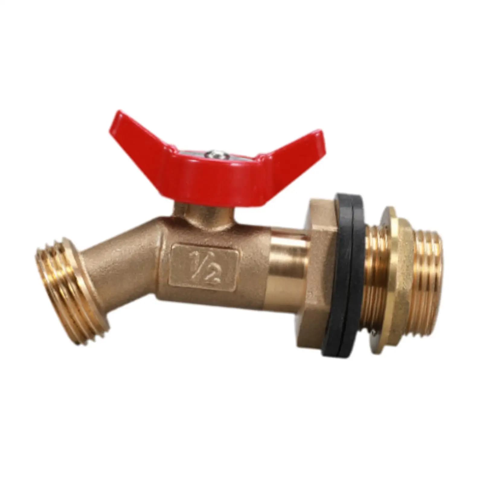 Rubinetto Valvola in Ottone Antigoccia da 3/4'' per Serbatoi IBC, Connettore per Tubo da Giardino, Irrigazione Esterna