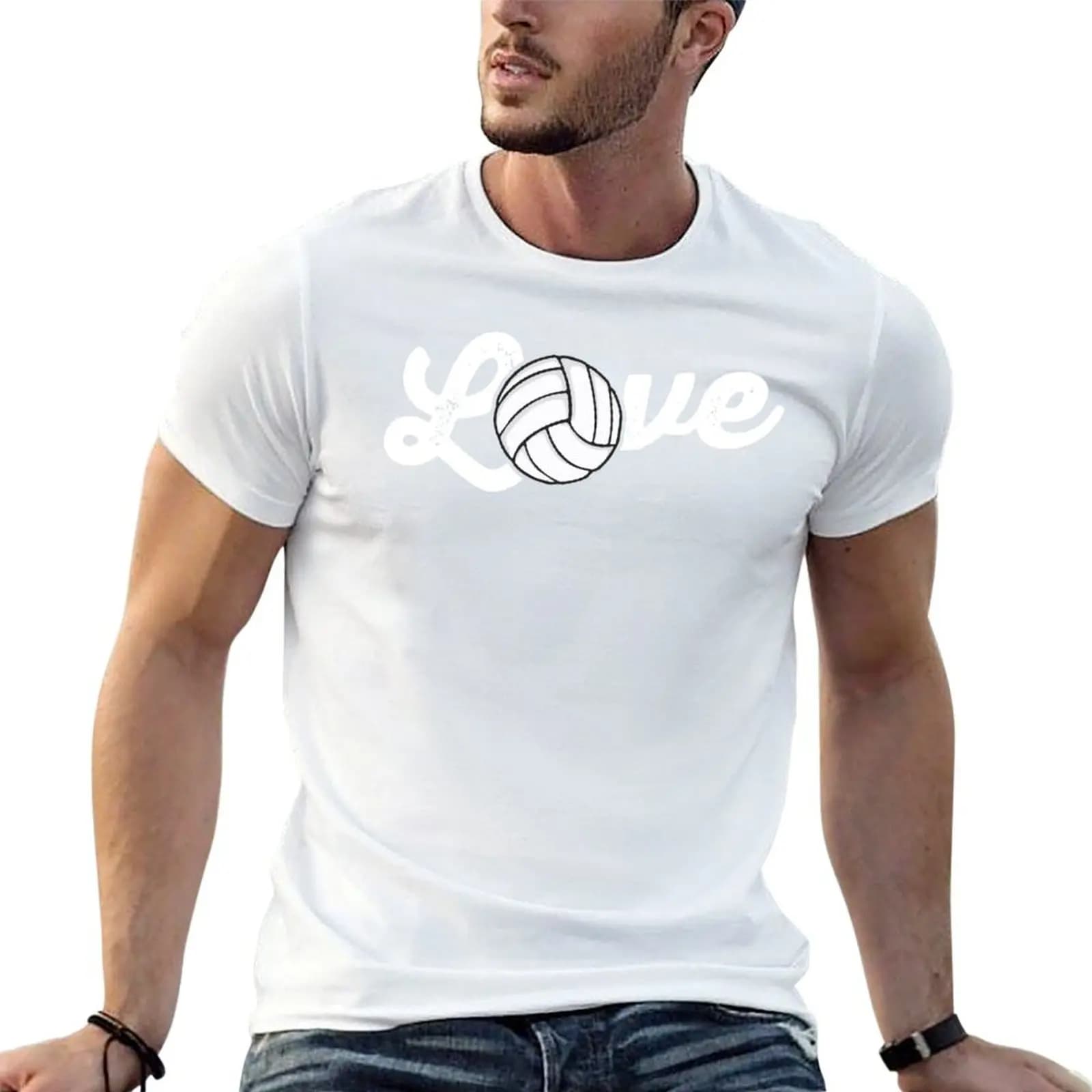 Love Volleyball T-Shirt Anti-Perspiration Workout Top