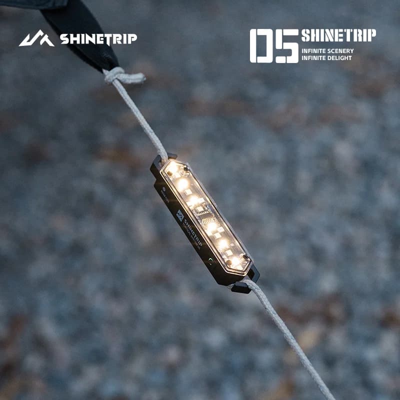 ShineTrip Series 05 Warning lights for camping rope Tent Guy Corda String Baldacchino Ambient lights Magnetic backpack Suspension lights