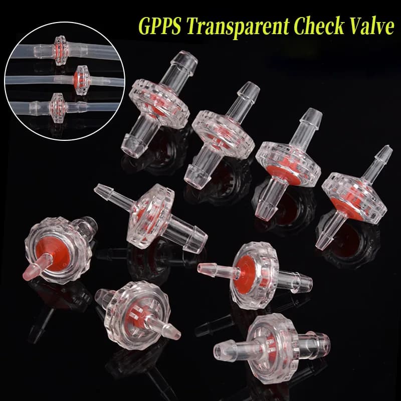 5~100 pcs. Transparent return valve GPPS for garden irrigation, unidirectional valve for aquarium and air pump, arrived at pagoda