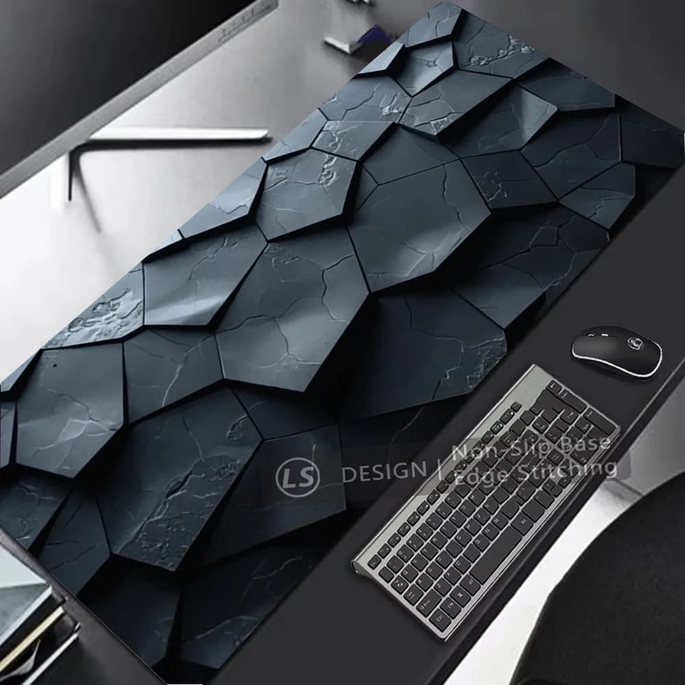 Tappetini per mouse da gioco di grandi dimensioni 90x40 Rosso Blu design sfumato gomma antiscivolo bordo cucito tappetino da scrivania tastiera giocatori e lavoro d'ufficio