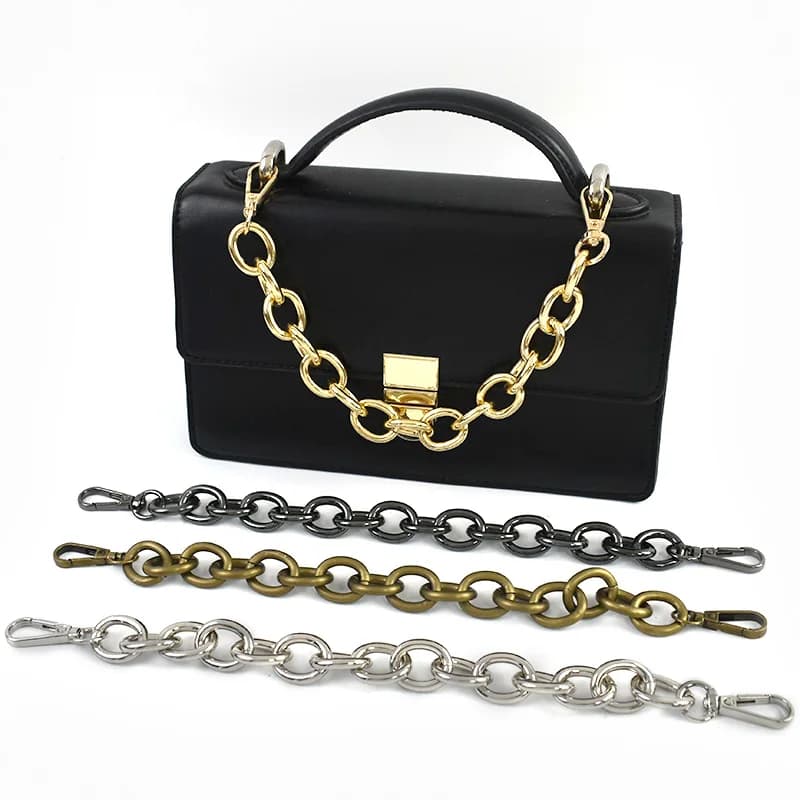 Meetee 2/5 pezzi 30/60 cm catena per borsa manico in metallo per tracolla per borsa collegamento estensione regolare pochette accessorio hardware fai da te