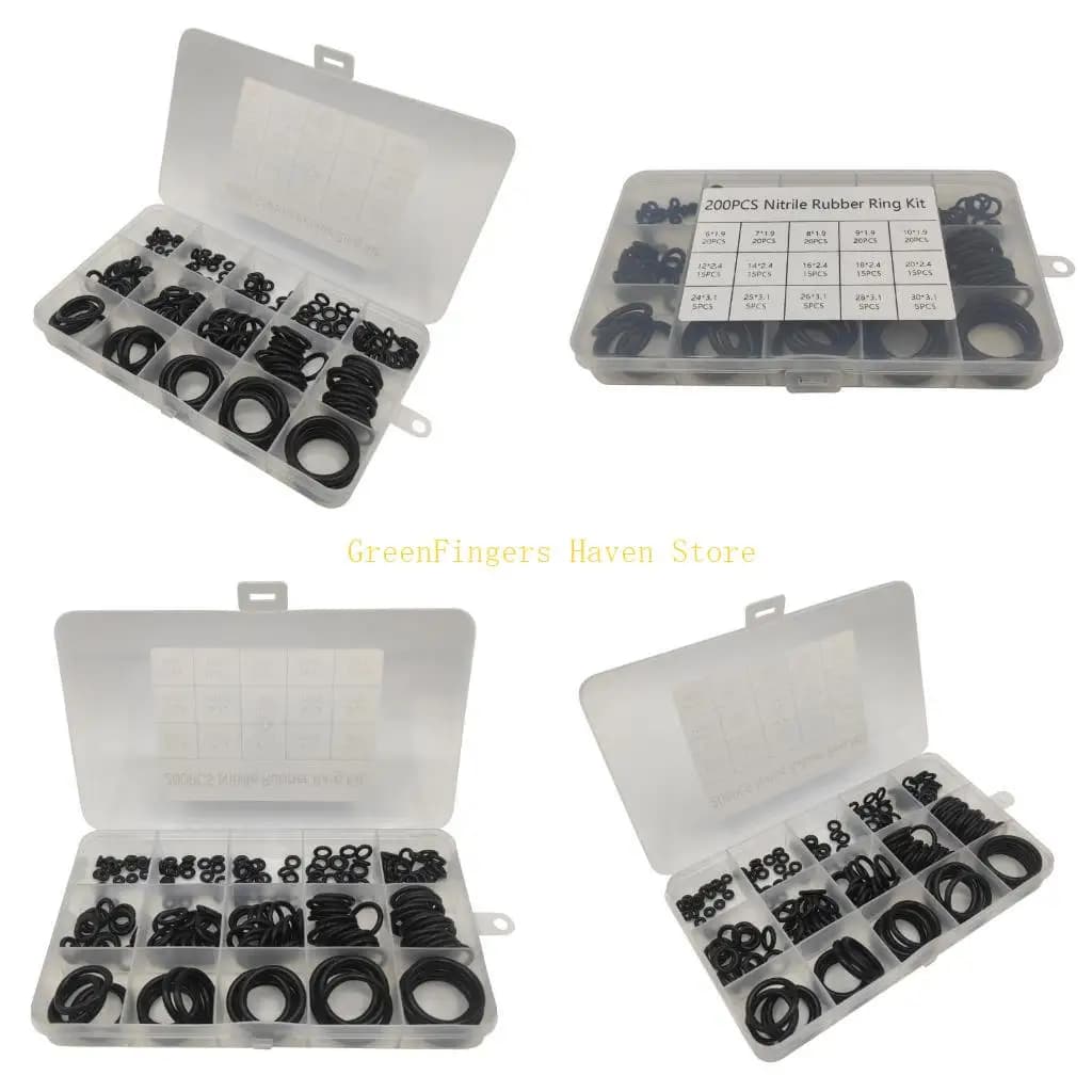 F68D 200 pieces O-ring Guide sealing of round rubber seals assortment TAP