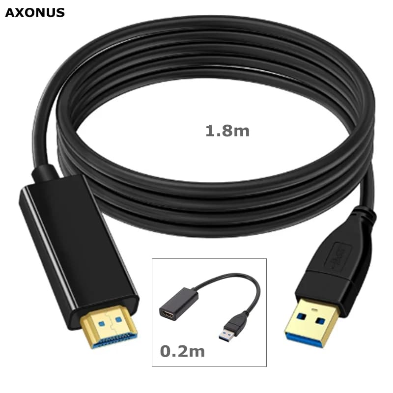 USB 3.0 to HDMI compatible male/female U adapter for Android MacOS computer expansion screen projection