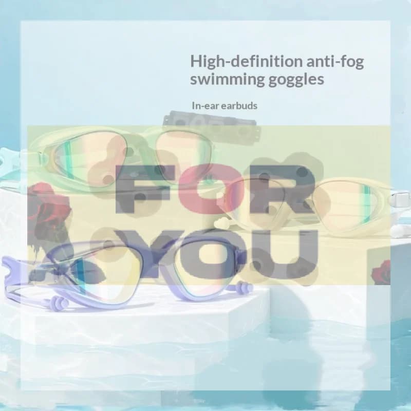 【OD】Adult Swimming Goggles Professional Racing Swimming Goggles HD Anti Fog Waterproof Oversized Frame For Men And Women