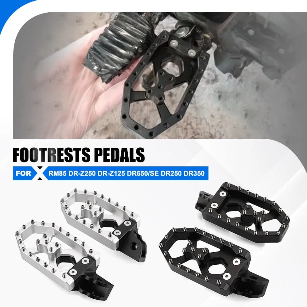 Pedane Rotanti CNC per Moto Suzuki RM85 DR-Z250 DR-Z125 DR650/SE DR250 DR350 - Accessori e Pedali