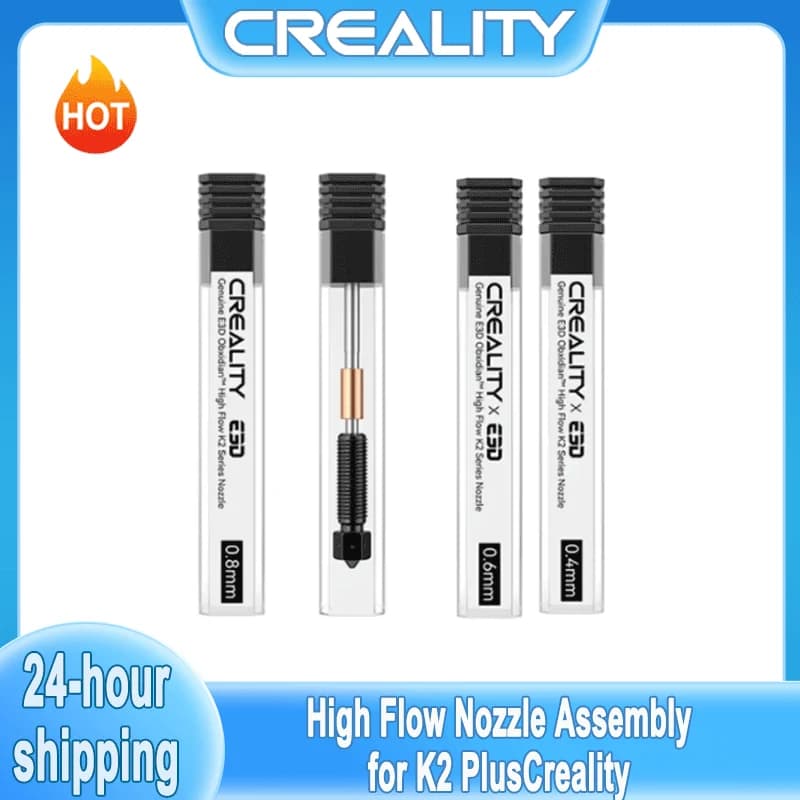 Creality K2 Series Genuine E3D Obxidian™ High Flow Nozzle Assembly 0.4/0.6/0.8mm for K2 Plus Creality Hi 3D Printer Accessories