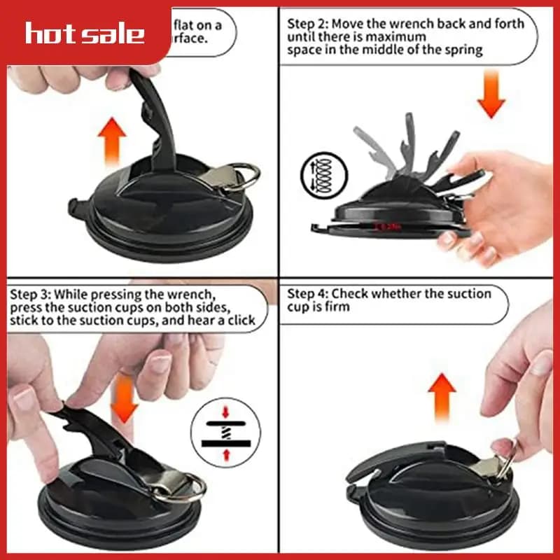 BEAU-4 pezzi Ventosa sottovuoto per ancoraggio a ventosa resistente con ganci per il fissaggio di tende da sole per auto, levigare su vetro/piastrelle