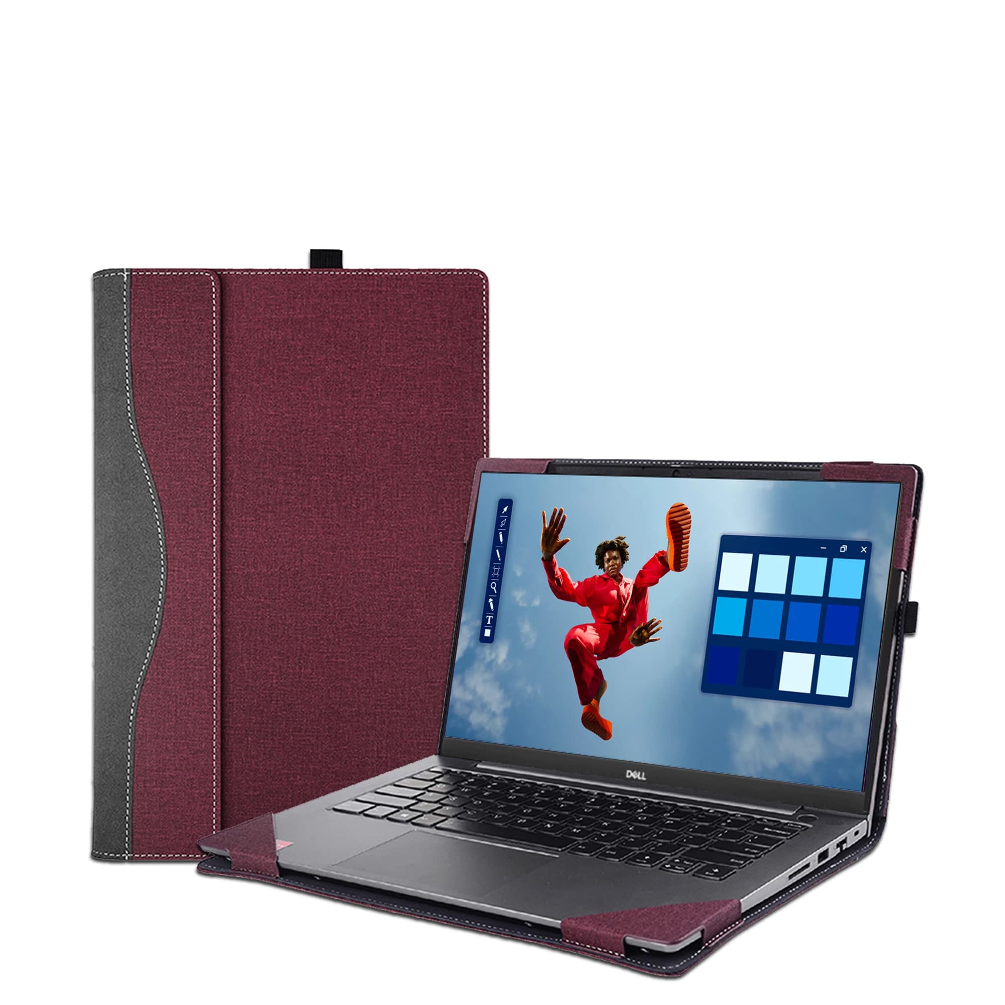 Custodia per laptop per 16 pollici Dell 16 Plus DB16250 e Pro 16 PC16255/PC16250 e Pro16 Plus PB16250 /PB16255 Stilo in pelle con manica