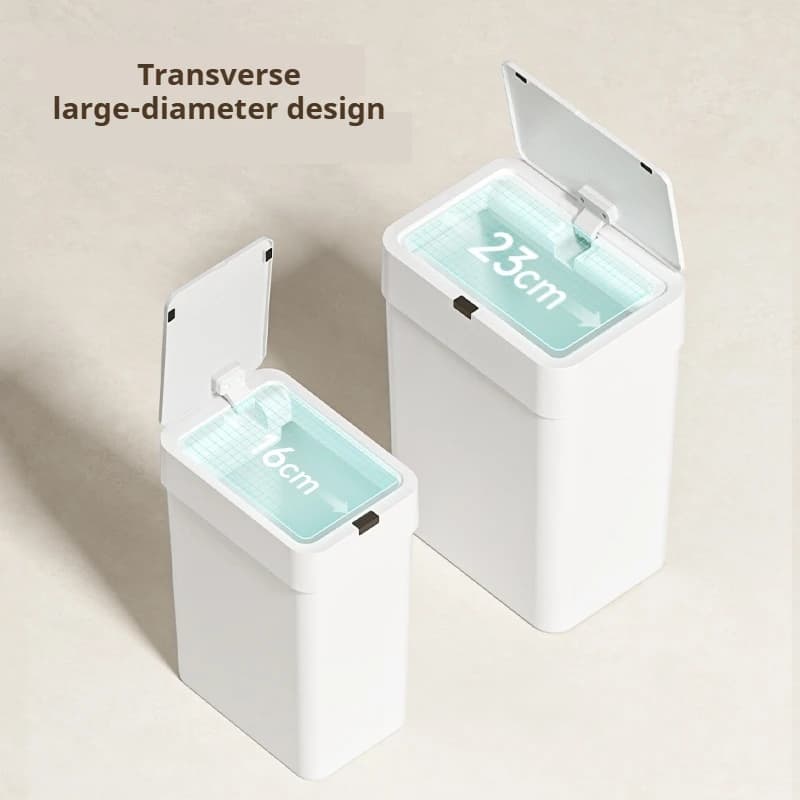 Cestino Intelligente da 7L/15L per Spazi Ristretti, Bidone della Spazzatura con Sensore Automatico, Apertura Verticale e Orizzontale per Cucina e Bagno