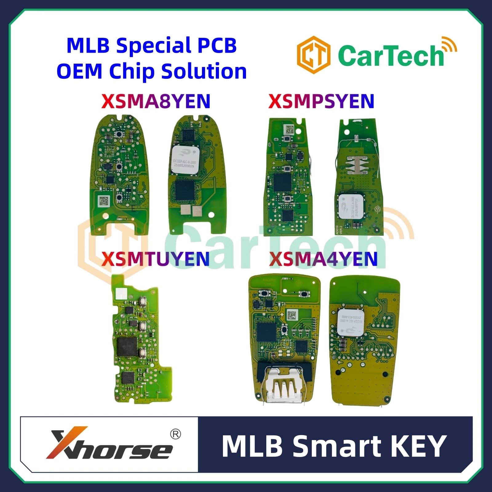 Telecomando Xhorse MLB XSMA4YEN XSMA8YEN XSMPSYEN con Chip OEM e PCB Compatibile con Audi A4 A6 A8 Tipo Porsche