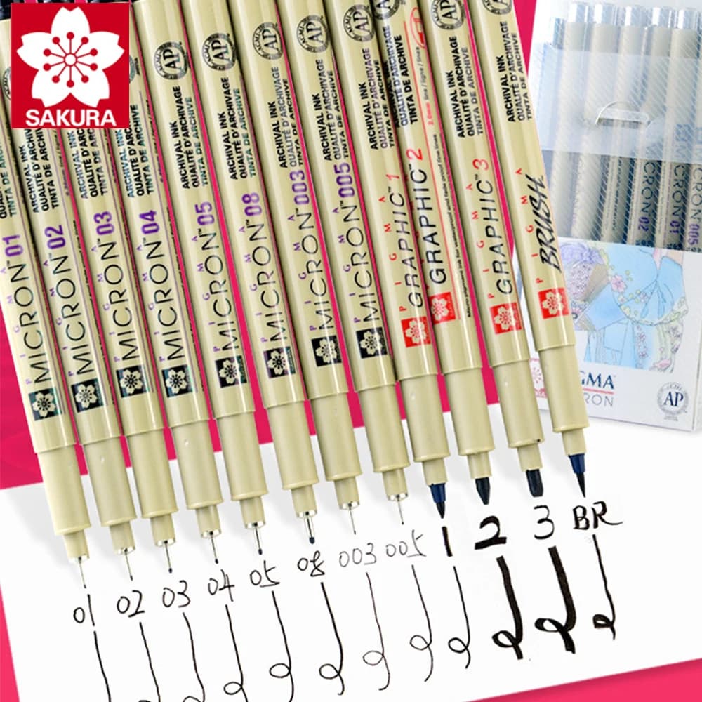 1 pz giappone SAKURA pittura penna ad ago XSDK arte impermeabile speciale acquerello schizzo linea tracciatura penna Gel materiale scolastico