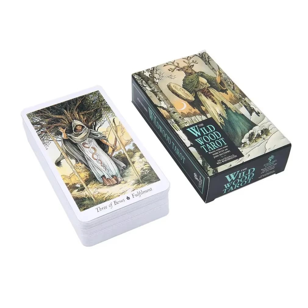 Nuove carte dei tarocchi Mazzo di oracoli Mazzo di tarocchi in legno selvatico per divinazione misteriosa